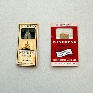 Vintage Eldorado & Windopak Sewing Needles Made in England Sharps Betweens Lot